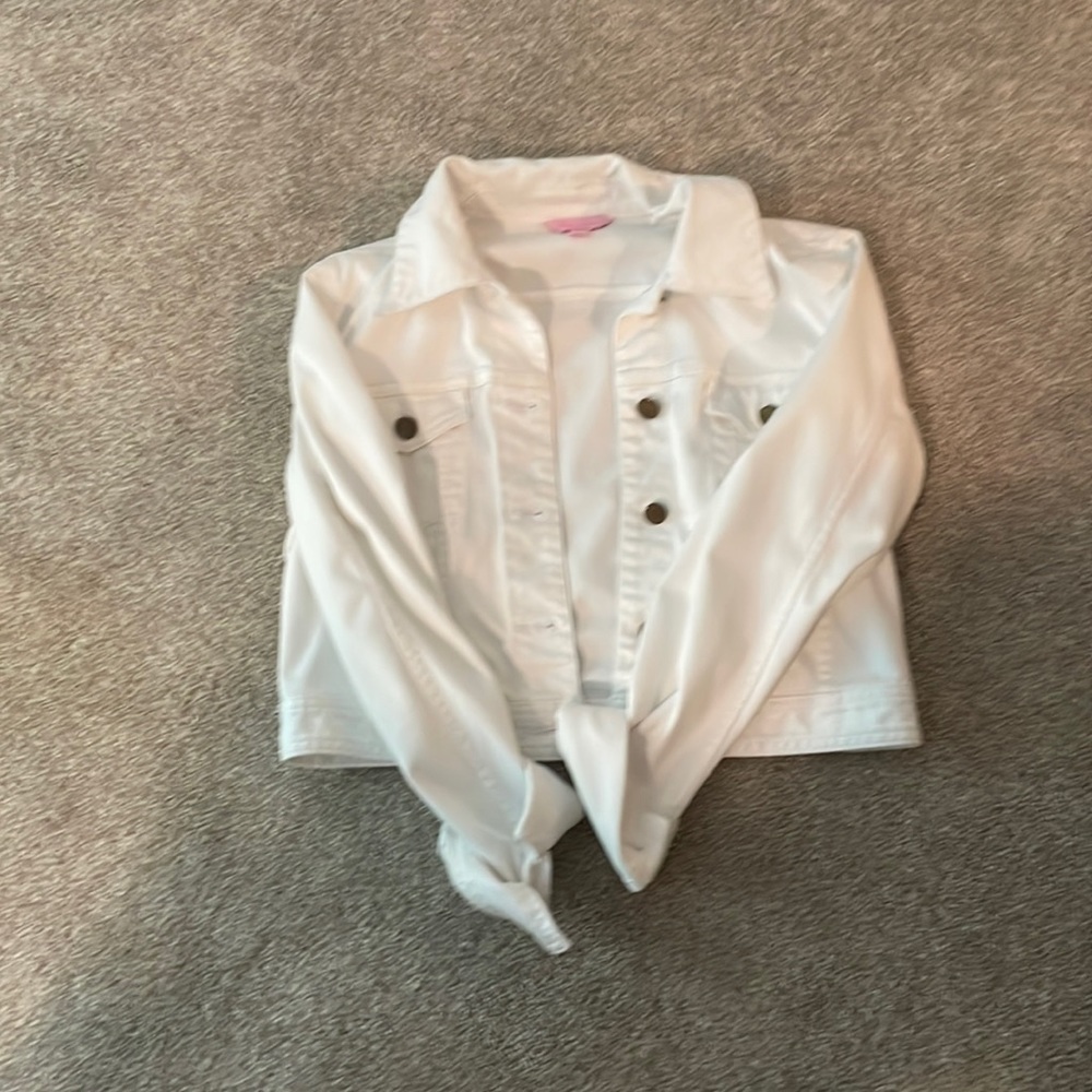 White lily pulitzer jean jacket youth